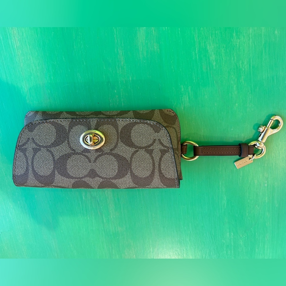 New Coach sunglass holder with carrier strap!